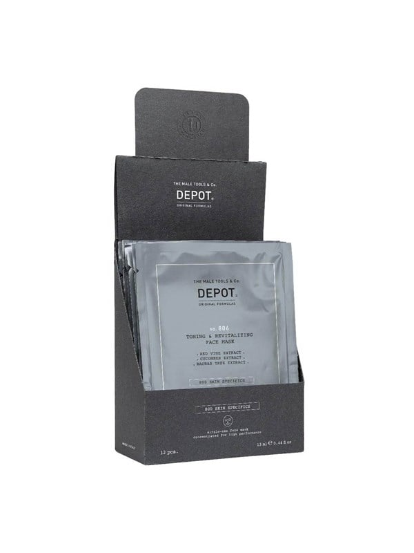Depot 800 Skin Specifics No. 806 Hyaluronic Acid Toning & Revitalizing Sheet Mask For Face Day 12 pcs 13 ml
