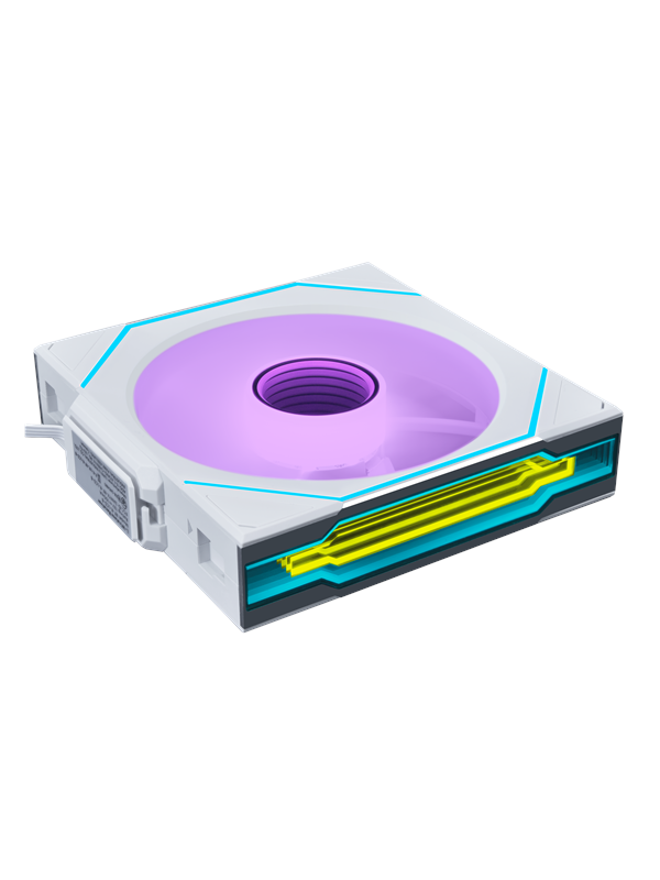 Lian Li UNI FAN SL-INFINITY Wireless - Kabinettvifte - 120mm - Hvit med RGB-lys - 30 dBA