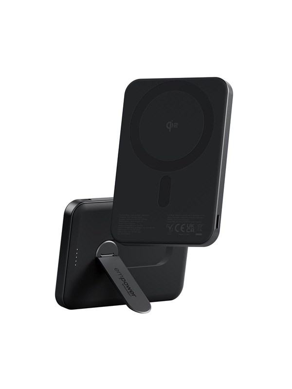 empower by PanzerGlass empower Bank w. Spin Stand | 5000mAh | Space Black - 5000 mAh