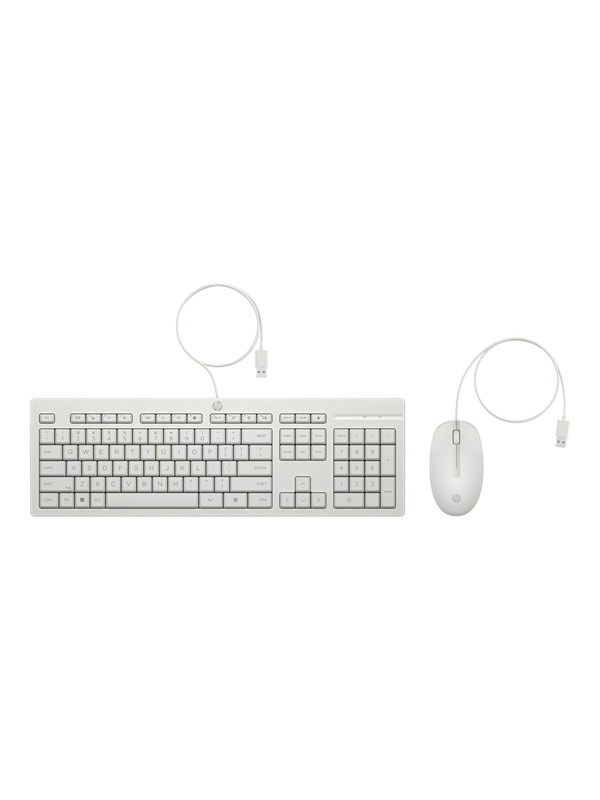 HP 225 - Tastatur & Mussett - Dansk - Hvit