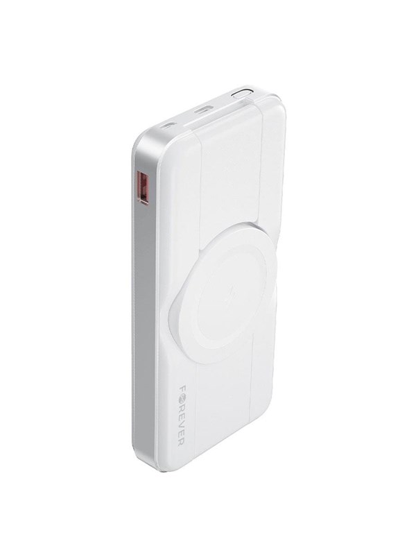 Forever MATB-300 10.000 mAh 3-i-1 Magsafe Powerbank white - 10000 mAh
