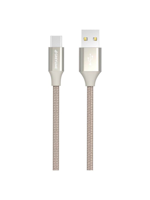 GreyLime Braided USB-A to USB-C Cable Beige 2 m