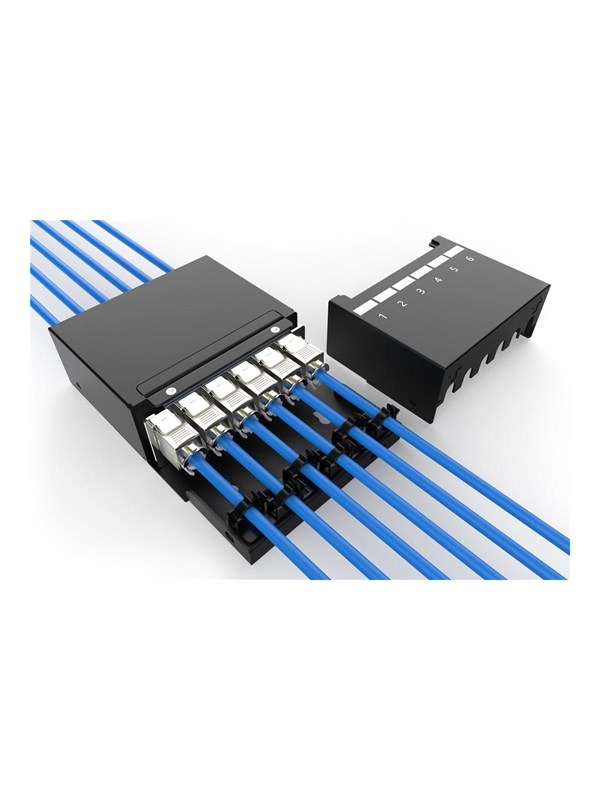 DIGITUS consolidation point box - keystone modules with intelligent cable manager
