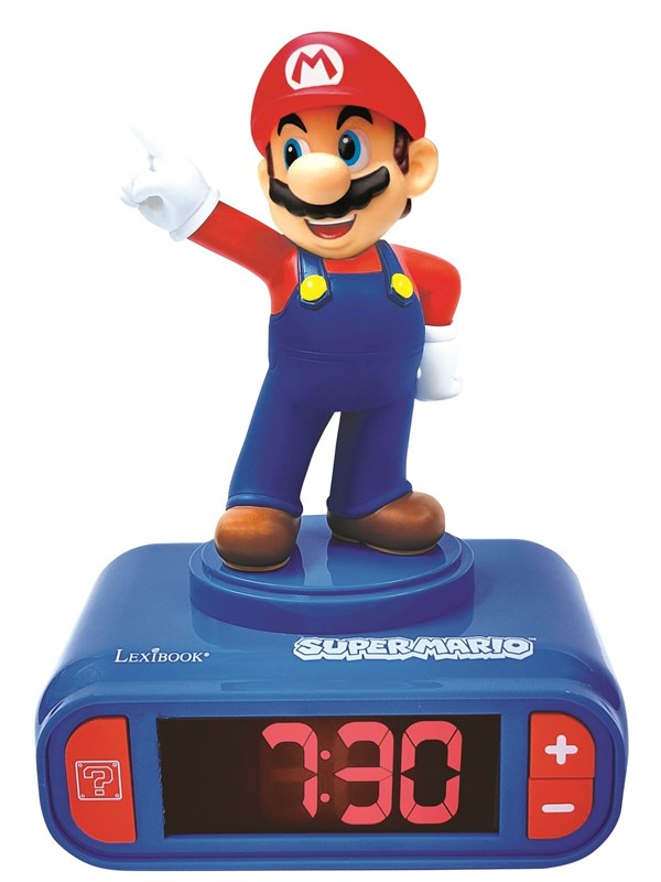 Mario Digital Alarm Clock with 3D Super Figure Lights and Sounds
