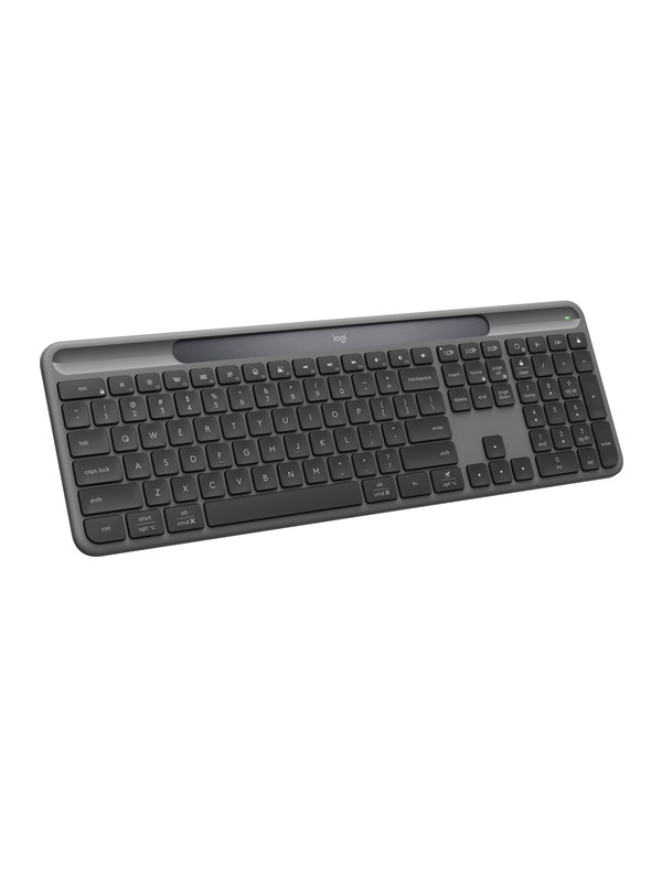 Logitech K980 Signature Slim Solar+ Wireless - Tastatur - Engelsk (USA) - Grå