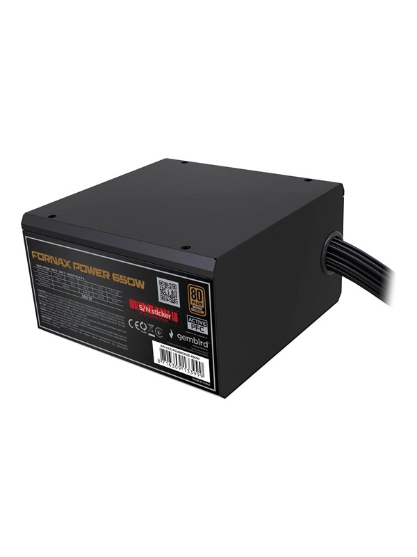 Gembird CCC-PSUBRONZE-650W - power supply - 650 Watt Strømforsyning (PSU) - 650 Watt - 120 mm - ATX - 80 Plus Bronze sertifisert