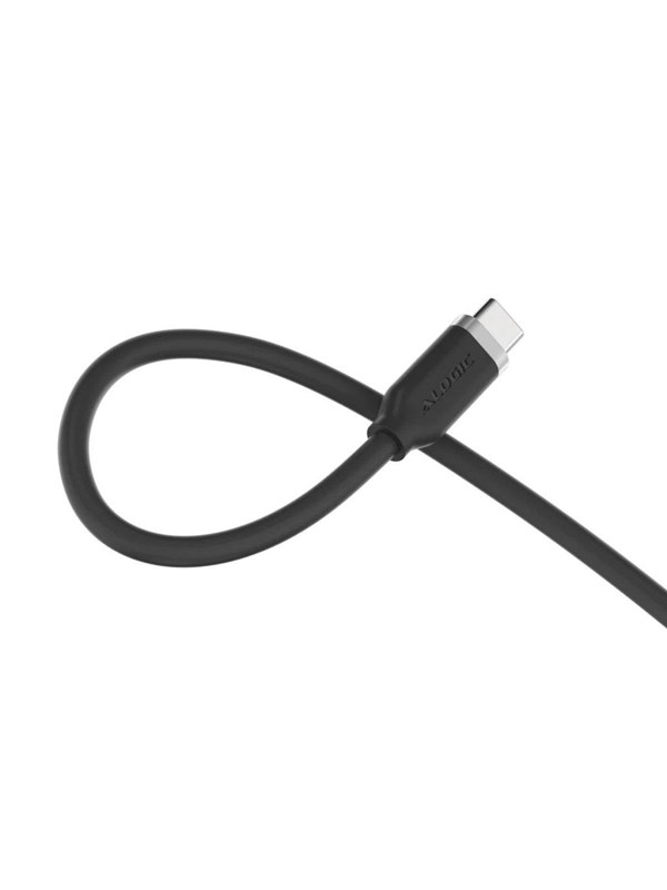ALOGIC Elements Silicone USB-C to USB-C Charging Cable 240W with Bundle Strap and Durable Design – Black – 9350784027405