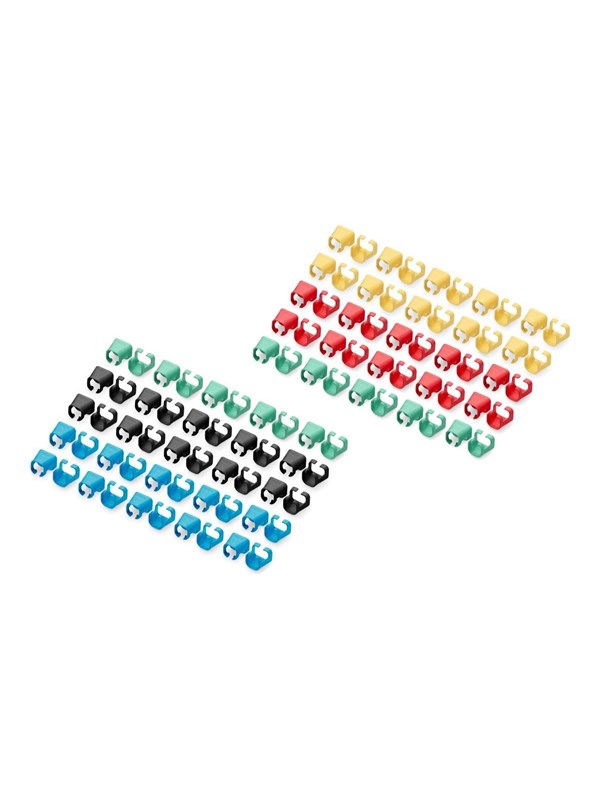 DIGITUS cable colour coding clips - for patch cable mixed (20 pcs. in each)
