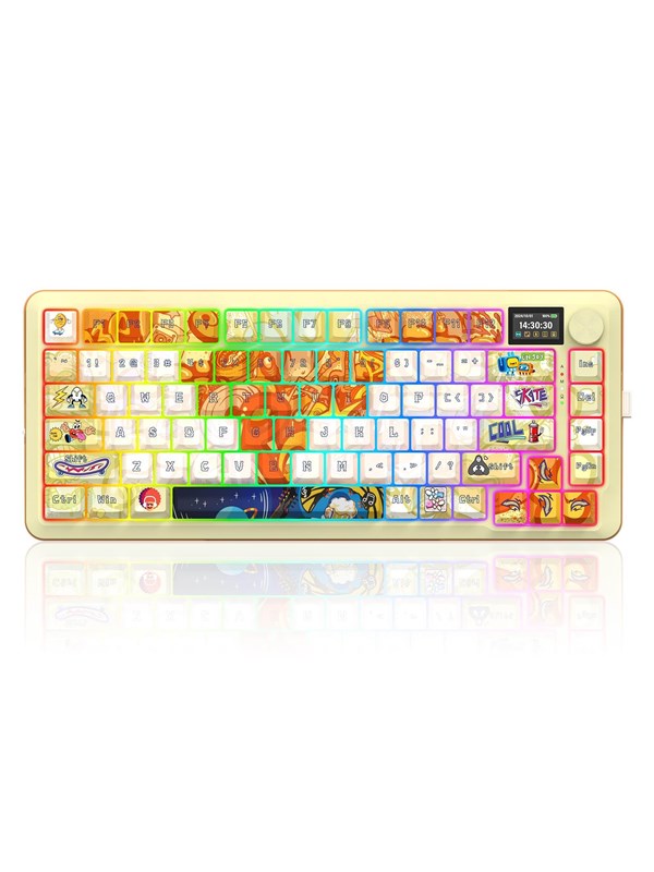 REDRAGON K708GF-RGB-PRO Flekact PRO ART keyboard - Gamingtastatur - Engelsk (USA) - Gul