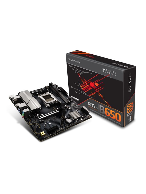 Sapphire B650M-E Hovedkort - AMD B650 - AMD AM5 - DDR5 RAM - Micro-ATX