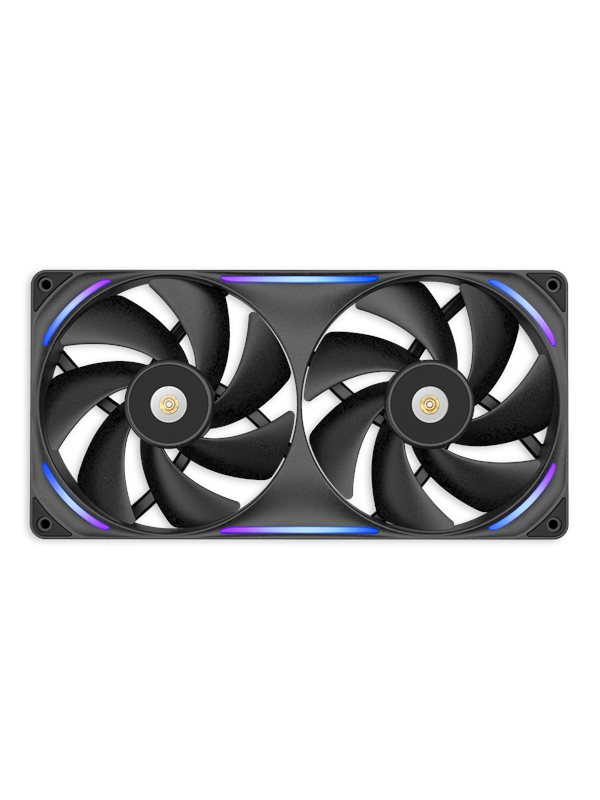 NZXT F280X - Kabinettvifte - 140mm - Svart med RGB LED-lys - 41 dBA
