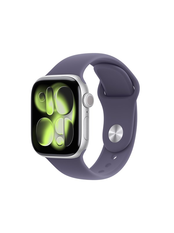 Apple Watch Series 11 GPS 42mm Silver Aluminium Case with Purple Fog Sport Band - M/L