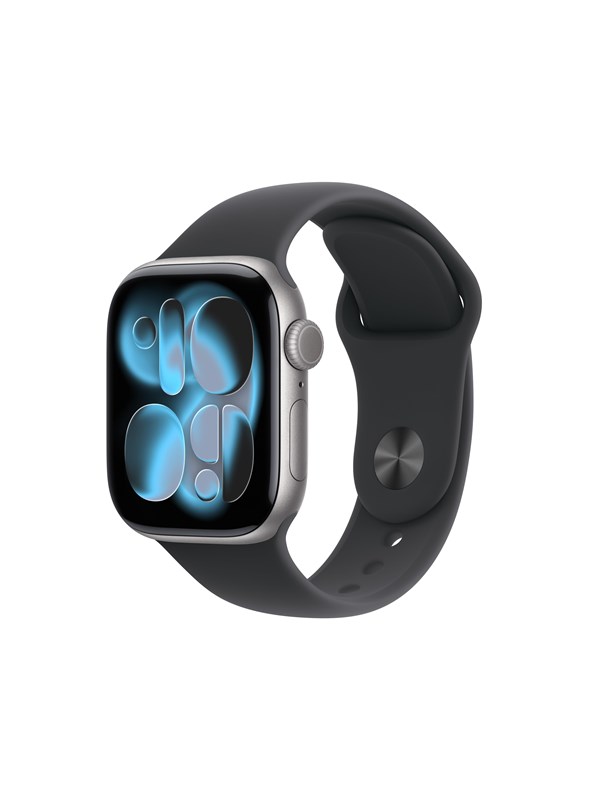 Apple Watch Series 11 GPS + Cellular 42mm Space Grey Aluminium Case with Black Sport Band - S/M