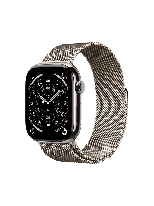 Apple Watch Series 11 GPS + Cellular 46mm Natural Titanium Case with Natural Milanese Loop - S/M