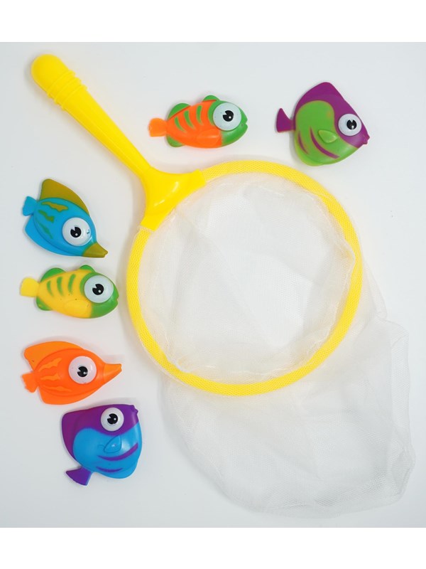 Happy Summer FISHING NET WITH 6 FISHES