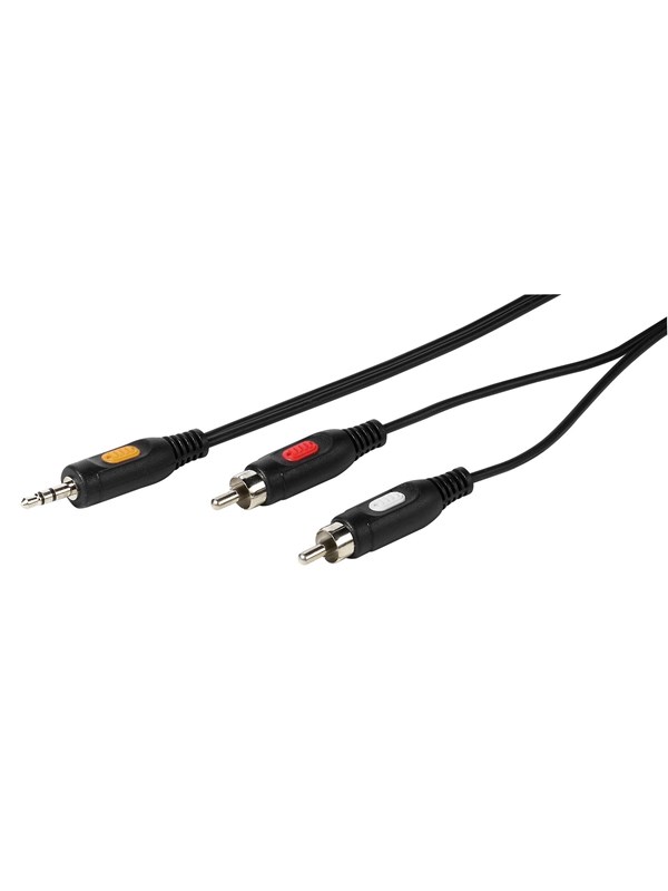 Vivanco Audio Cable 1x3.5mm / 2xRCA 1.5m Black