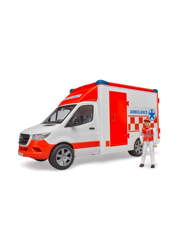 Bruder Mercedes-Benz Sprinter Ambulanse med sjåfør lekesett