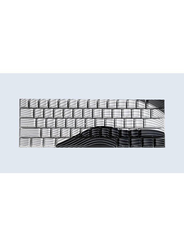 Wooting Magnetic Waves ANSI Keycaps - Black & White edition - Tastehetter - Engelsk (USA) - Svart