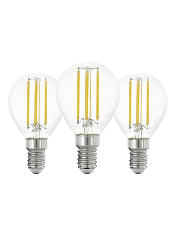 EGLO LED-lyspære P45 7W 806LM 2700K 3 STK KLAR E14