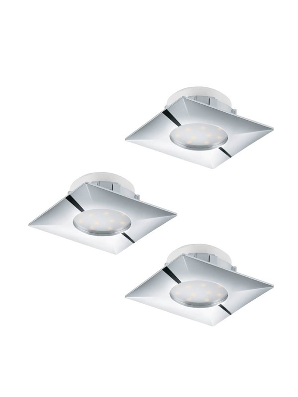 EGLO PINEDA INNEBYGD. SETT 3X500LM 78X78 KROM