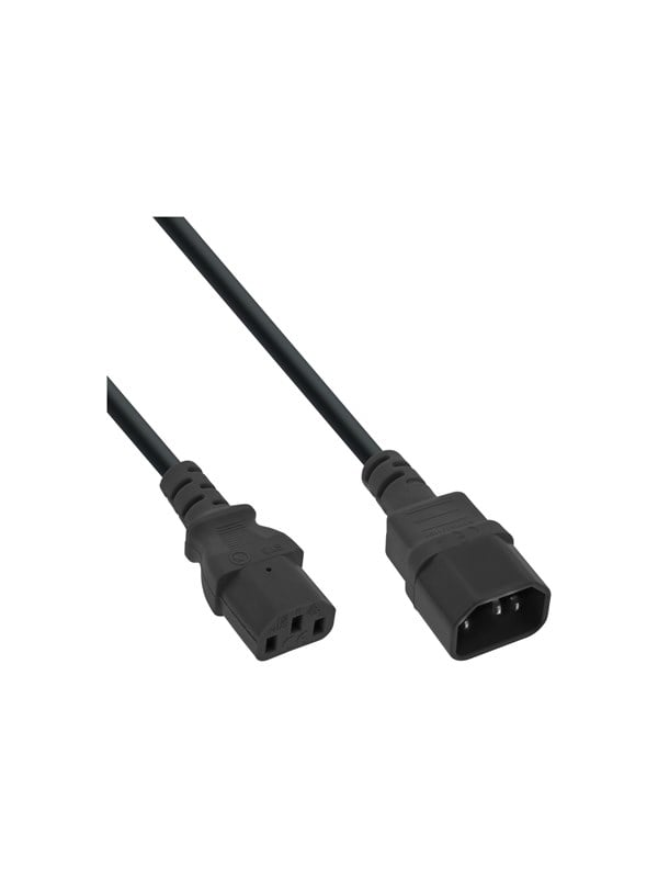 InLine - power extension cable - power IEC 60320 C13 to IEC 60320 C14 - 10 m
