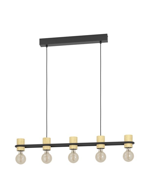 EGLO CHIEVELEY LANGBORD 5XE27 L885 SVART/NATUR FSC