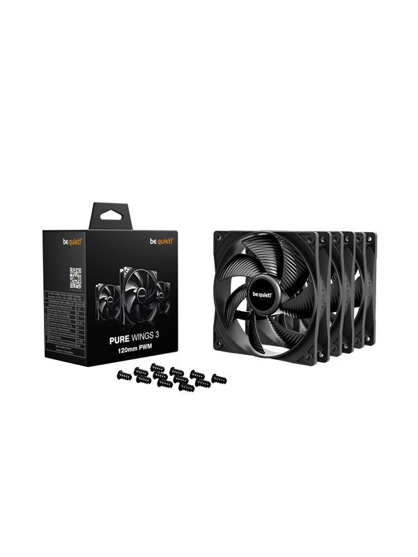 PURE WINGS 3 120 (3-pack) - Kabinettvifte - 120mm - Svart