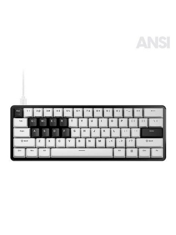Pulsar PCMK 3 HE 60 (ANSI) - Gamingtastatur - Uten numpad - Engelsk (USA) - Hvit