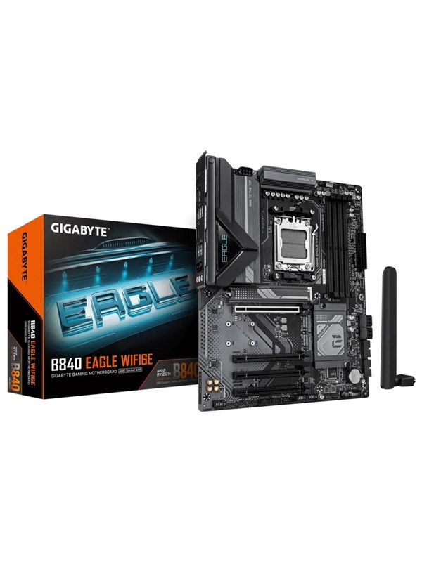 GIGABYTE B840 EAGLE WIFI6E Hovedkort - AMD B840 - AMD AM5 - DDR5 RAM - ATX