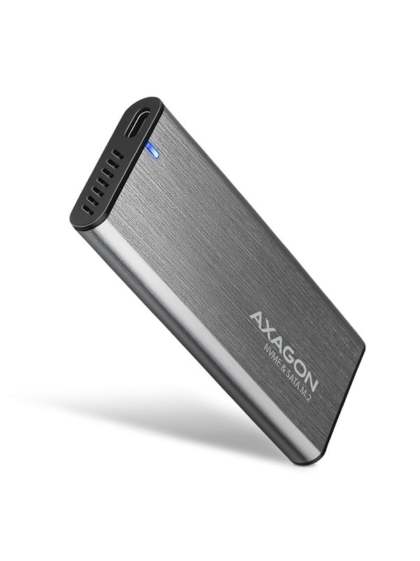 AXAGON SuperSpeed USB-C 10 Gbps Raw Box for NVMe & SATA M.2 SSD
