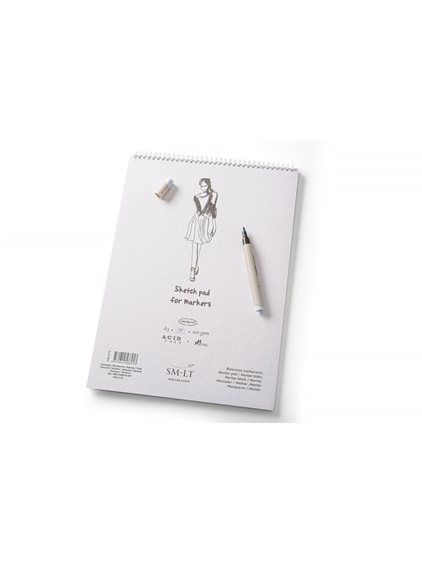 SMLT Drawing pad MARKER paper. A3. 100g.