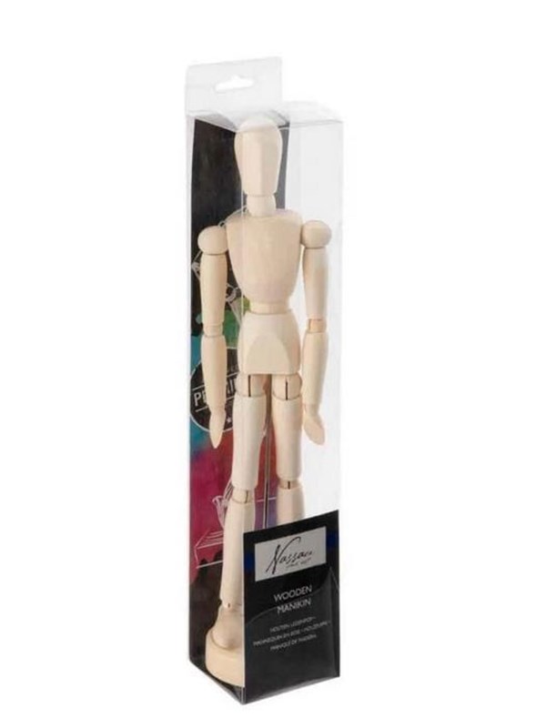 Creative Craft Group Mannekin Male Wood. Height 30cm.