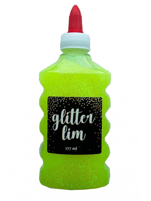 Hobby Mate Glitter Glue Pastel YELLOW 177 ml