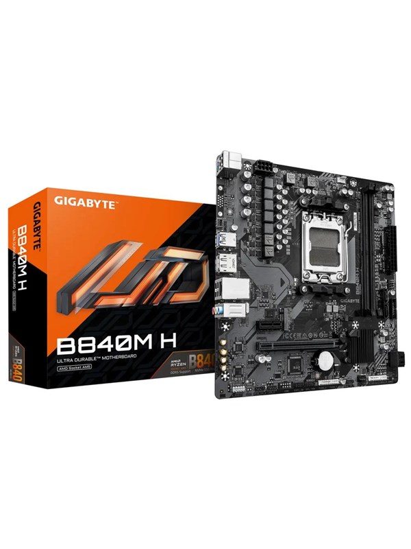 GIGABYTE B840M H Hovedkort - AMD B840 - AMD AM5 - DDR5 RAM - Micro-ATX