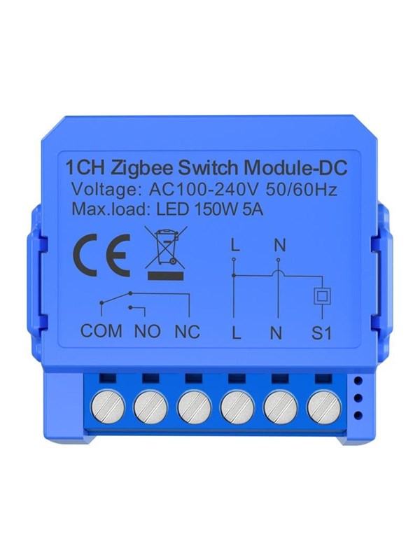 Avatto Intelligent 1-Channel ZigBee Switch Module with Voltage-Free DC Contact – ZWSM16-DC-1