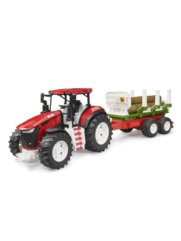 Bruder ROADMAX Tractor with Forestry trailer and 3 trunks