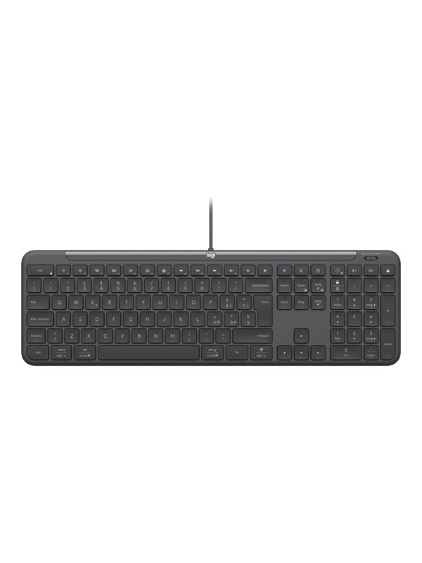 Logitech Signature Slim Wired K620 for Business - Tastatur - Italiensk - Grå