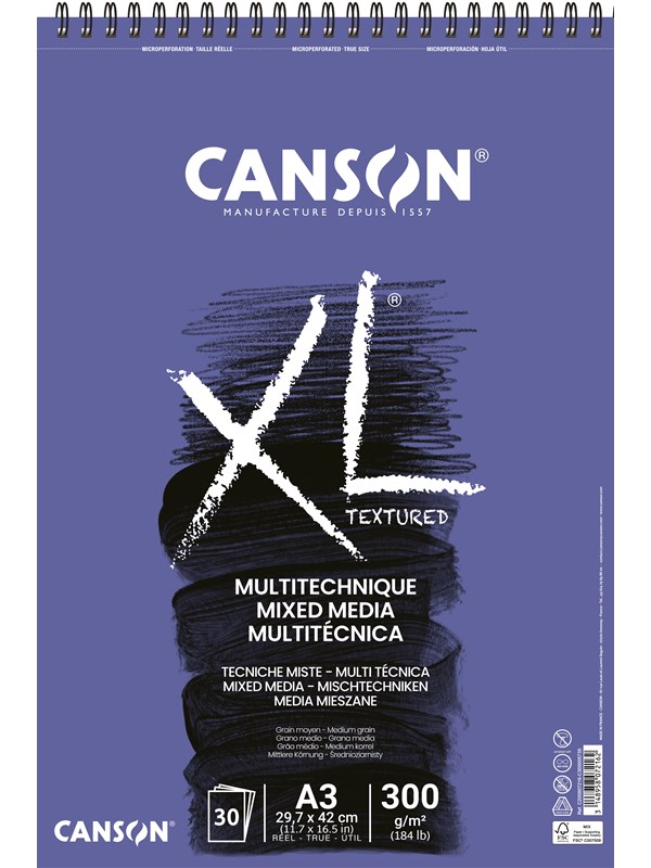 Canson XL Mix-Media MG A3 300G Spiral 30 SH