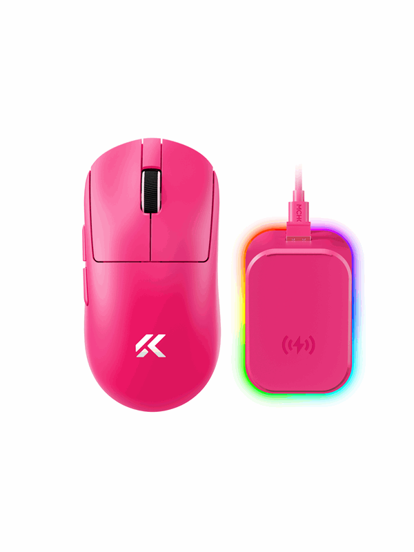 MCHOSE A7 V2 Ultra+ Lightweight Wireless - Gaming mus - Optisk - 6 knapper - Rød