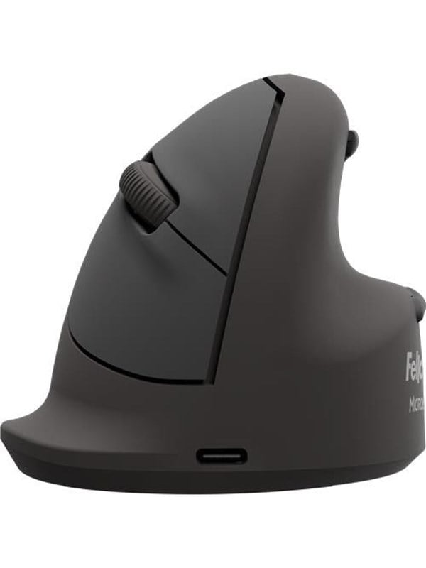 Fellowes Ergonomic Mouse Large Right - Mus - Optisk - 5 knapper - Svart
