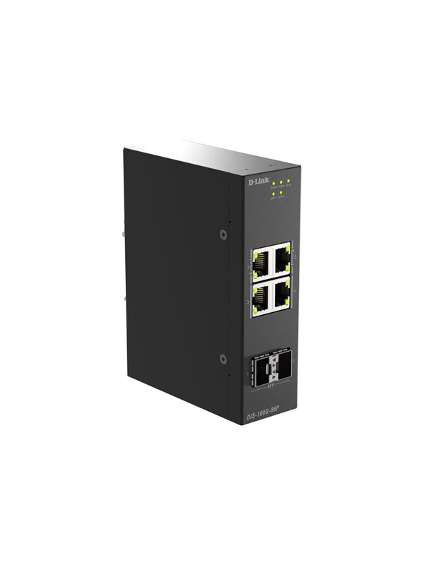 D-link Dis-100g-06 Nettverkssvitsj Uhåndtert L2 Gigabit Ethernet (10/100/1000) Din Rail Sort