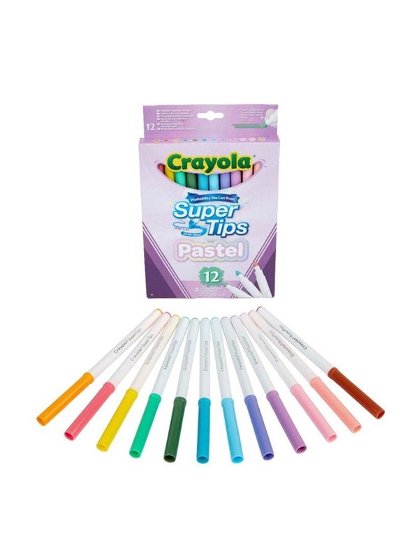 Crayola Supertips Pastell vaskbare tusjer 12 stk.