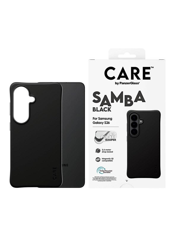 CARE by PanzerGlass Samba Case Black w. Qi Samsung Galaxy S26