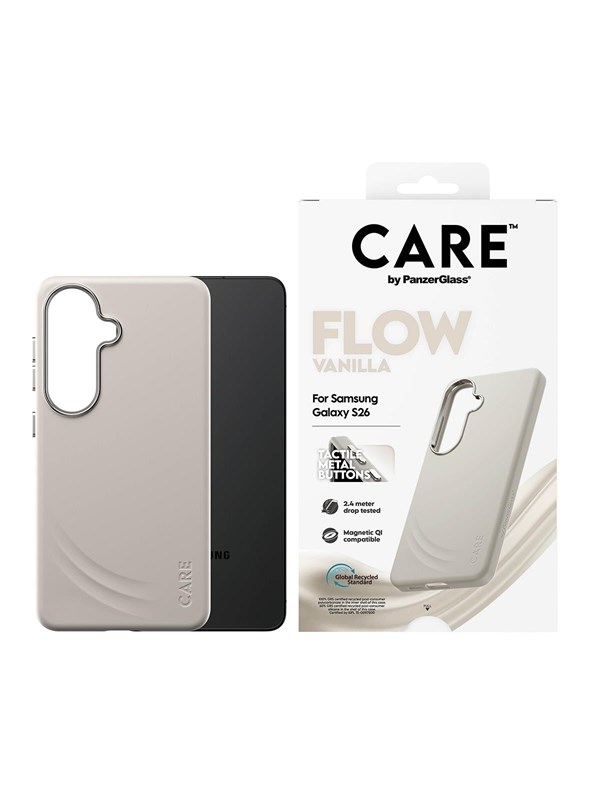 CARE by PanzerGlass Flow Case Vanilla w. Qi Samsung Galaxy S26