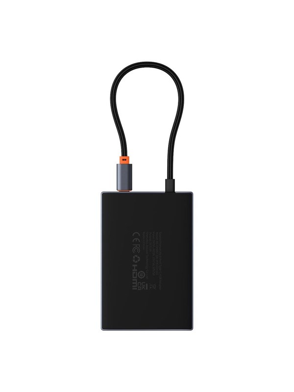 Baseus PioneerJoy 8-in-1 USB-C hub HDMI 4K@60Hz + HDMI 4K@30Hz + DisplayPort 8K@30Hz + VGA + 2 x USB-A 3.0 + 2 x USB-C - gray USB-hub