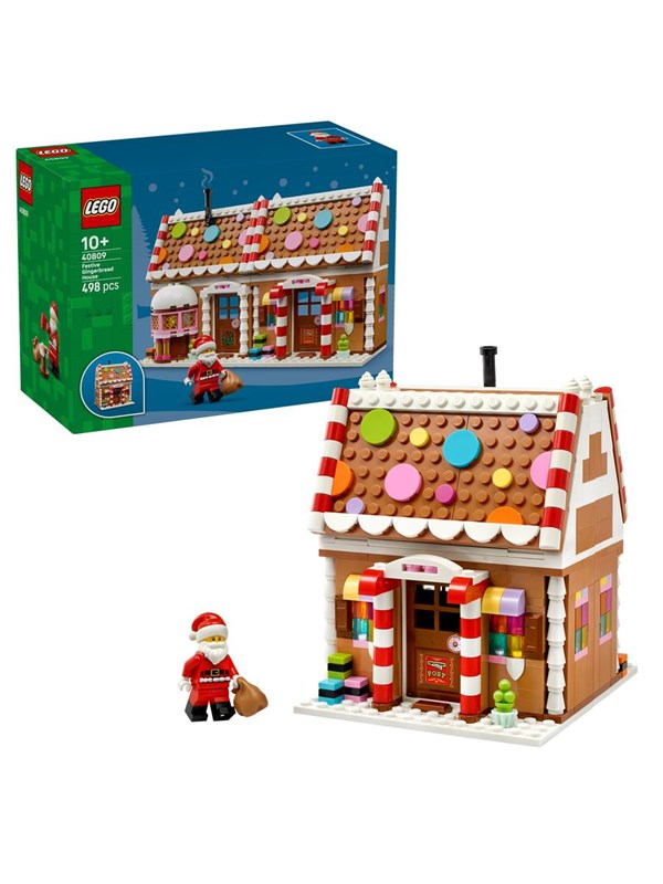 LEGO Icons 40809 Julepyntet pepperkakehus