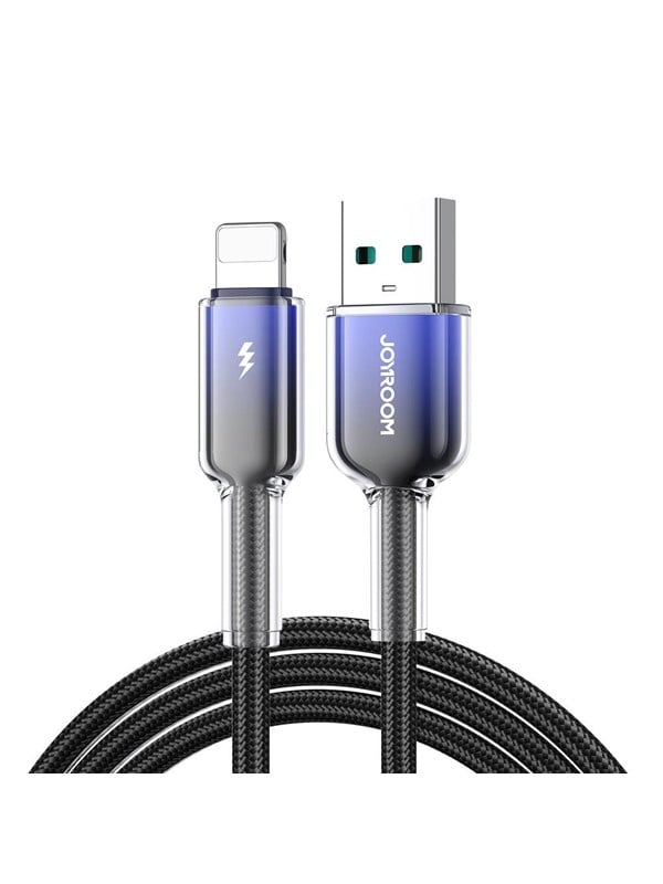 Joyroom S-A42 Crystal-Clear Series 3A USB-A - Lightning cable 1.2m - black