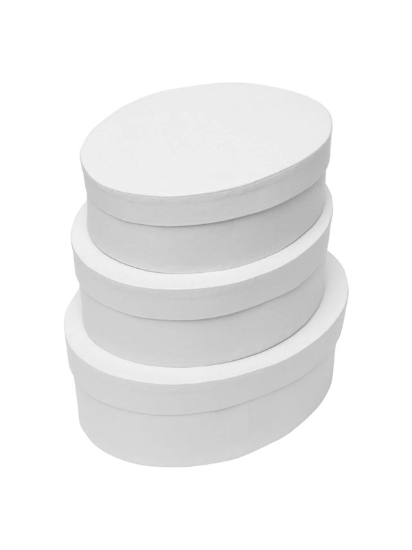Colorations - Papier-mache Boxes Oval 3 pcs.