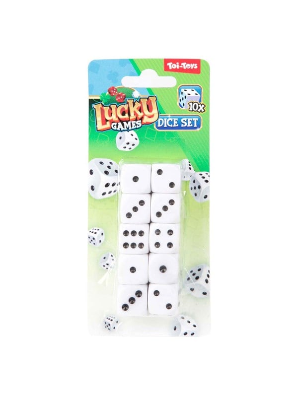 Toi-Toys Lucky Games Dice on Card 10 pcs.