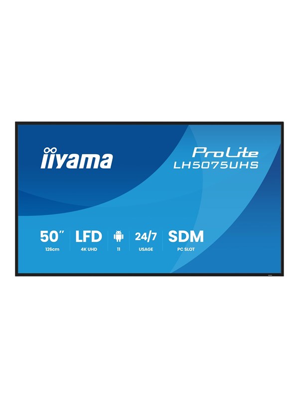 iiyama ProLite LH5075UHS-B2AG 50" Class (49.5" viewable) LED-backlit LCD display - 4K - for digital signage